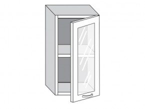 1.40.3 Шкаф настенный (h=720) на 400мм с 1-ой стекл. дверцей в Чебаркуле - chebarkul.mebel74.com | фото