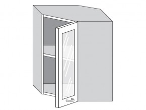 1.60.3у Шкаф настенный (h=720) угловой на 600мм со стекл. дверцей в Чебаркуле - chebarkul.mebel74.com | фото