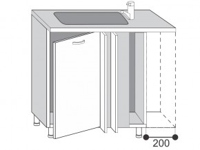 2.10.1ум Шкаф-стол под врезную мойку, УНИ в Чебаркуле - chebarkul.mebel74.com | фото