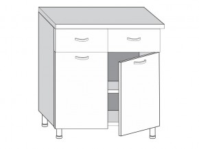 2.80.22 Шкаф-стол на 800мм с 2-я ящиками и 2-мя дверцами в Чебаркуле - chebarkul.mebel74.com | фото