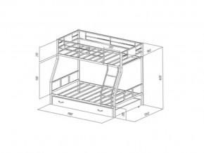 Двухъярусная кровать Гранада 1 Я Черная в Чебаркуле - chebarkul.mebel74.com | фото 2