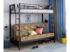 Двухъярусная кровать с диваном Мадлен Коричневая-марки в Чебаркуле - chebarkul.mebel74.com | фото 1