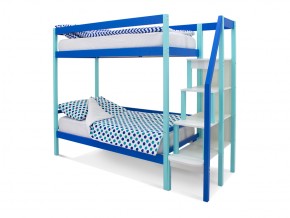 Двухъярусная кровать Svogen мятно-синий в Чебаркуле - chebarkul.mebel74.com | фото