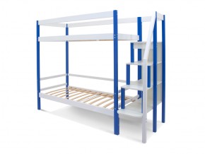 Двухъярусная кровать Svogen с ящиками сине-белый в Чебаркуле - chebarkul.mebel74.com | фото 2