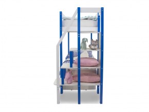 Двухъярусная кровать Svogen с ящиками сине-белый в Чебаркуле - chebarkul.mebel74.com | фото 4