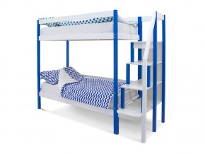 Двухъярусная кровать Svogen сине-белый в Чебаркуле - chebarkul.mebel74.com | фото 1
