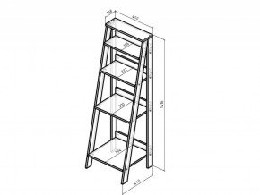 Этажерка Лофт белый в Чебаркуле - chebarkul.mebel74.com | фото 2