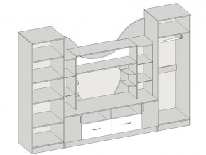 Гостиная Аллегро вариант 5 венге Linum/дуб белфорт в Чебаркуле - chebarkul.mebel74.com | фото 2