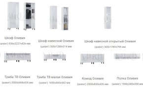 Гостиная Оливия Белый МГ в Чебаркуле - chebarkul.mebel74.com | фото 3