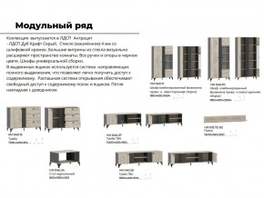 Гостиная Отис Дуб Крафт Серый/Антрацит в Чебаркуле - chebarkul.mebel74.com | фото 5