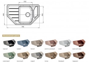 Каменная мойка GranFest Corner GF-C800E в Чебаркуле - chebarkul.mebel74.com | фото 2