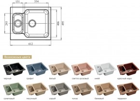 Каменная мойка GranFest Standart GF-S615K в Чебаркуле - chebarkul.mebel74.com | фото 2