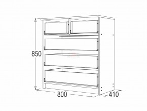 Комод 8 фант ясень анкор в Чебаркуле - chebarkul.mebel74.com | фото 2