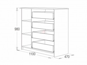 Комод 9 фант венге-млечный дуб в Чебаркуле - chebarkul.mebel74.com | фото 2