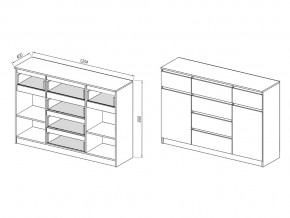 Комод Мори МК1200.4/2 Белый в Чебаркуле - chebarkul.mebel74.com | фото 3