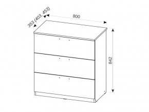 Комод с 3-мя ящиками 400 Эконика в Чебаркуле - chebarkul.mebel74.com | фото 2