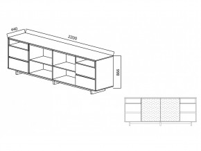 Комодино Moderno-2200 Ф1 в Чебаркуле - chebarkul.mebel74.com | фото 3