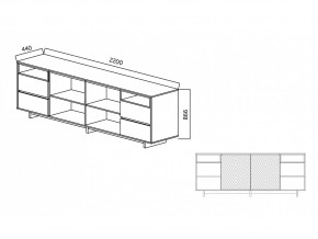 Комодино Moderno-2200 Ф4 в Чебаркуле - chebarkul.mebel74.com | фото 4