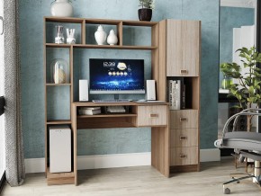 Компьютерный стол СК-01 ясень шимо темный/светлый в Чебаркуле - chebarkul.mebel74.com | фото 1
