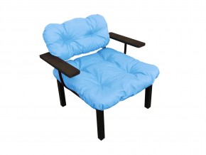 Кресло Дачное голубая подушка в Чебаркуле - chebarkul.mebel74.com | фото