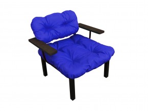 Кресло Дачное синяя подушка в Чебаркуле - chebarkul.mebel74.com | фото 1