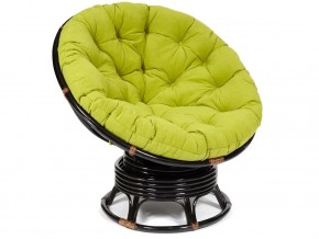 Кресло-качалка Papasan w 23/01 B с подушкой Antique brown, флок Олива в Чебаркуле - chebarkul.mebel74.com | фото