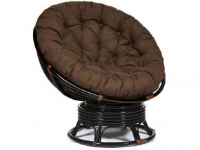 Кресло-качалка Papasan w 23/01 B с подушкой Antique brown, ткань Коричневый в Чебаркуле - chebarkul.mebel74.com | фото