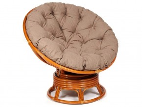 Кресло-качалка Papasan w 23/01 B с подушкой Cognac, экошерсть Коричневый в Чебаркуле - chebarkul.mebel74.com | фото