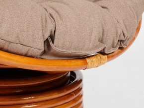 Кресло-качалка Papasan w 23/01 B с подушкой Cognac, экошерсть Коричневый в Чебаркуле - chebarkul.mebel74.com | фото 2