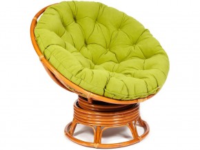 Кресло-качалка Papasan w 23/01 B с подушкой Cognac, флок Олива в Чебаркуле - chebarkul.mebel74.com | фото