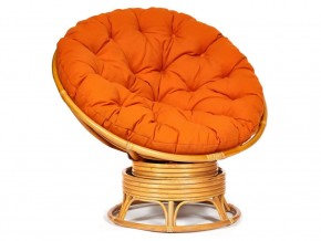 Кресло-качалка Papasan w 23/01 B с подушкой Honey, ткань Оранжевый в Чебаркуле - chebarkul.mebel74.com | фото 1