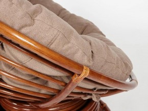 Кресло-качалка Papasan w 23/01 B с подушкой Pecan, экошерсть Коричневый в Чебаркуле - chebarkul.mebel74.com | фото 3