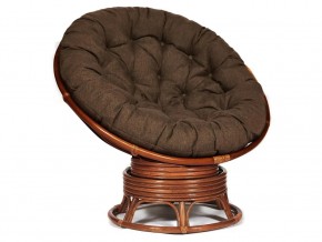 Кресло-качалка Papasan w 23/01 B с подушкой Pecan, ткань Коричневый в Чебаркуле - chebarkul.mebel74.com | фото