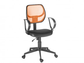 Кресло компьютерное Флеш Рондо черный/оранжевый в Чебаркуле - chebarkul.mebel74.com | фото 1