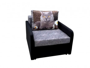 Кресло кровать Канзасик с подлокотниками кот с ромашкой в Чебаркуле - chebarkul.mebel74.com | фото