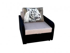 Кресло кровать Канзасик с подлокотниками тигр белый в Чебаркуле - chebarkul.mebel74.com | фото
