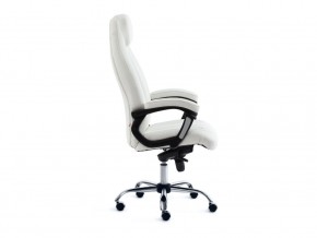 Кресло офисное Boss люкс хром кожзам белый в Чебаркуле - chebarkul.mebel74.com | фото 2