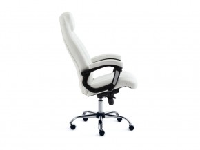 Кресло офисное Boss люкс хром кожзам белый в Чебаркуле - chebarkul.mebel74.com | фото 3