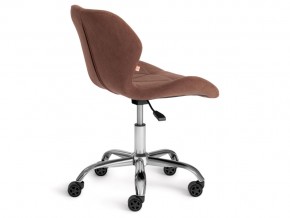 Кресло офисное Selfi флок коричневый в Чебаркуле - chebarkul.mebel74.com | фото 2