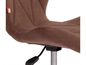 Кресло офисное Selfi флок коричневый в Чебаркуле - chebarkul.mebel74.com | фото 3