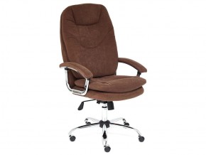 Кресло офисное Softy lux флок коричневый в Чебаркуле - chebarkul.mebel74.com | фото 1