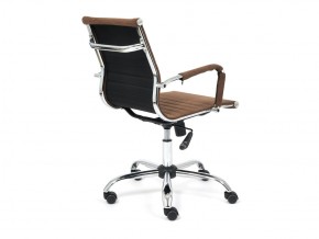 Кресло офисное Urban-low флок коричневый в Чебаркуле - chebarkul.mebel74.com | фото 3