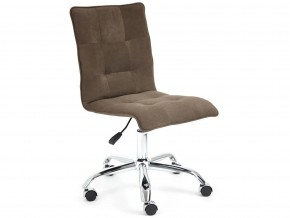 Кресло офисное Zero флок коричневый в Чебаркуле - chebarkul.mebel74.com | фото