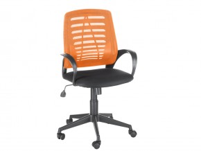 Кресло оператора Ирис стандарт оранжевый/черный в Чебаркуле - chebarkul.mebel74.com | фото