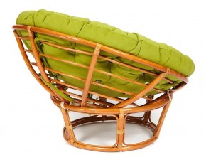 Кресло Papasan 23/01 W с подушкой Cognac, флок Олива в Чебаркуле - chebarkul.mebel74.com | фото 2