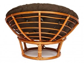 Кресло Papasan 23/01 W с подушкой Cognac, ткань Коричневый в Чебаркуле - chebarkul.mebel74.com | фото 2