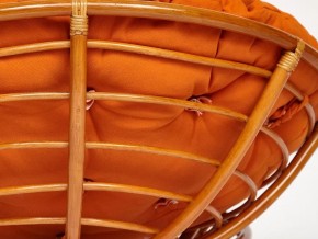 Кресло Papasan 23/01 W с подушкой Cognac, ткань Оранжевый в Чебаркуле - chebarkul.mebel74.com | фото 2