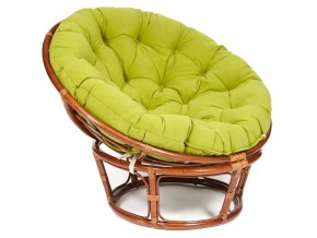 Кресло Papasan 23/01 W с подушкой Pecan, флок Олива в Чебаркуле - chebarkul.mebel74.com | фото