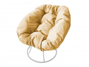 Кресло Пончик без ротанга бежевая подушка в Чебаркуле - chebarkul.mebel74.com | фото