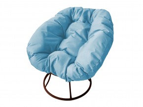 Кресло Пончик без ротанга голубая подушка в Чебаркуле - chebarkul.mebel74.com | фото